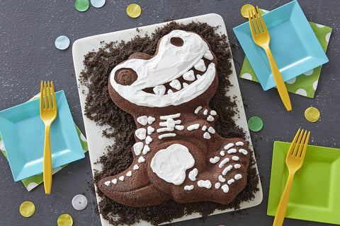 Wilton 3D dinosaur design adds festive appeal to kids' cakes