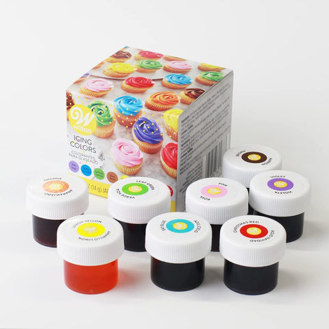Wilton 8-Icing Colors Set ideal for decorating cookies, cupcakes, and cakes