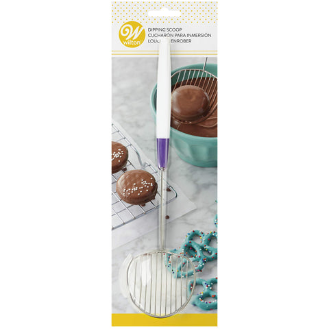 Wilton Candy Melts Dipping Scoop stainless steel for lasting use.