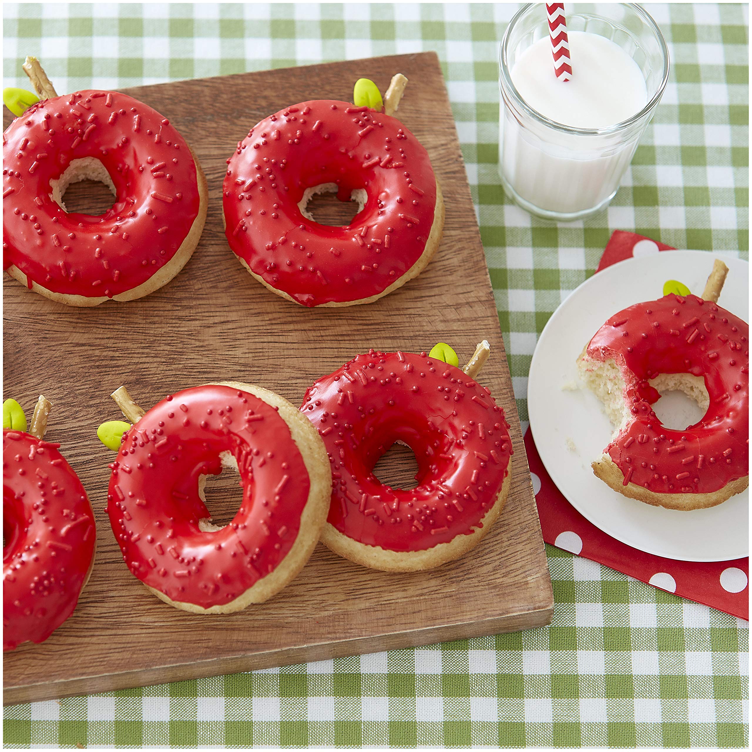 Wilton silicone donut pans offer flexible storage and quick recovery after folding.