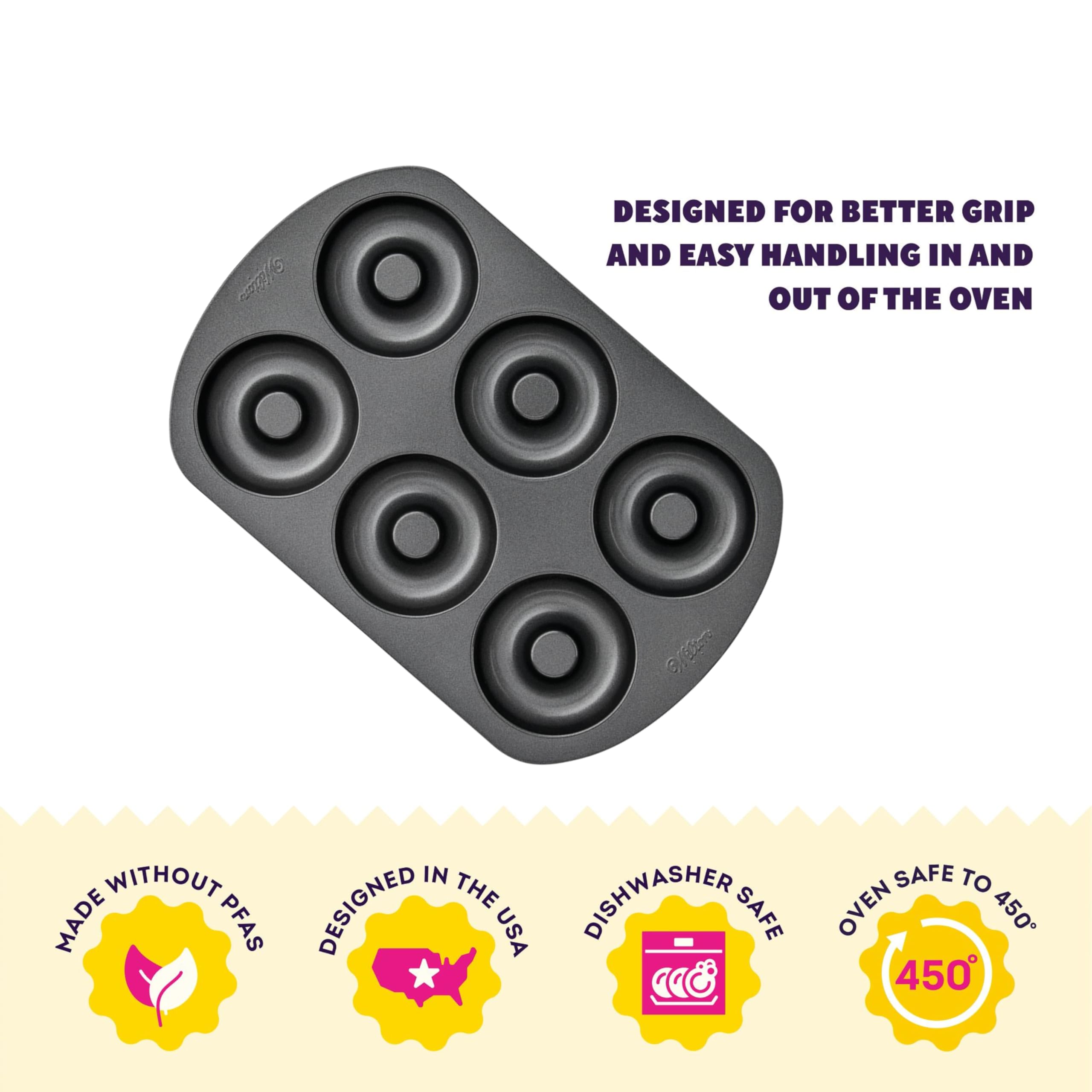 Wilton Gold donut pan set 12 cavities ideal for batch treats