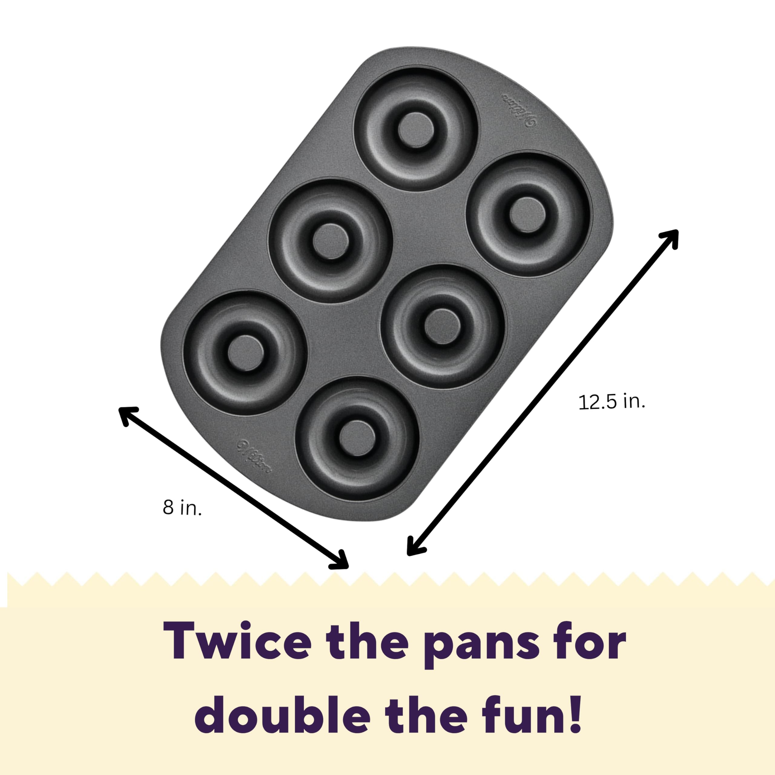 Wilton Gold donut pan set non-stick coating close-up for easy release