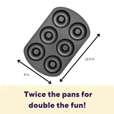 Wilton Gold donut pan set non-stick coating close-up for easy release