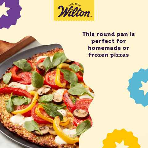 Non-stick surface on the Wilton pan promotes easy release and cleanup.