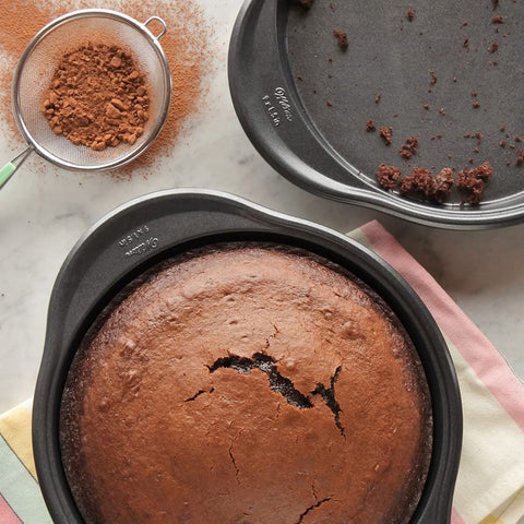 Wilton platinum bakeware is dishwasher-safe non-stick for quick cleanup after use.