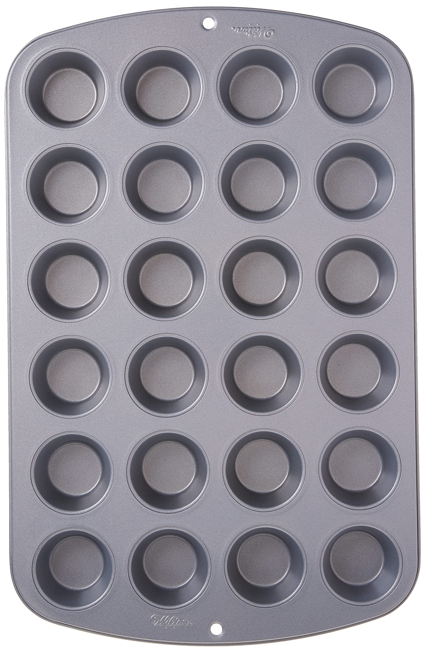 Wilton mini muffin pan with non-stick coating enables effortless release and cleanup