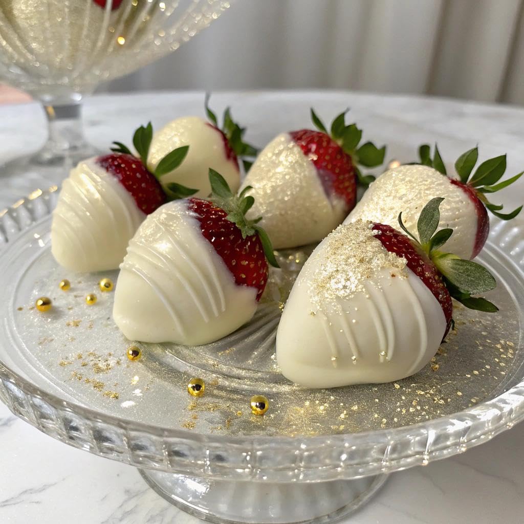 Dipping fruit with Wilton White Candy Melts yields a glossy finish