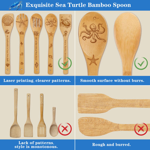 Wimabuden starfish pattern bamboo spoon blends function and beach style