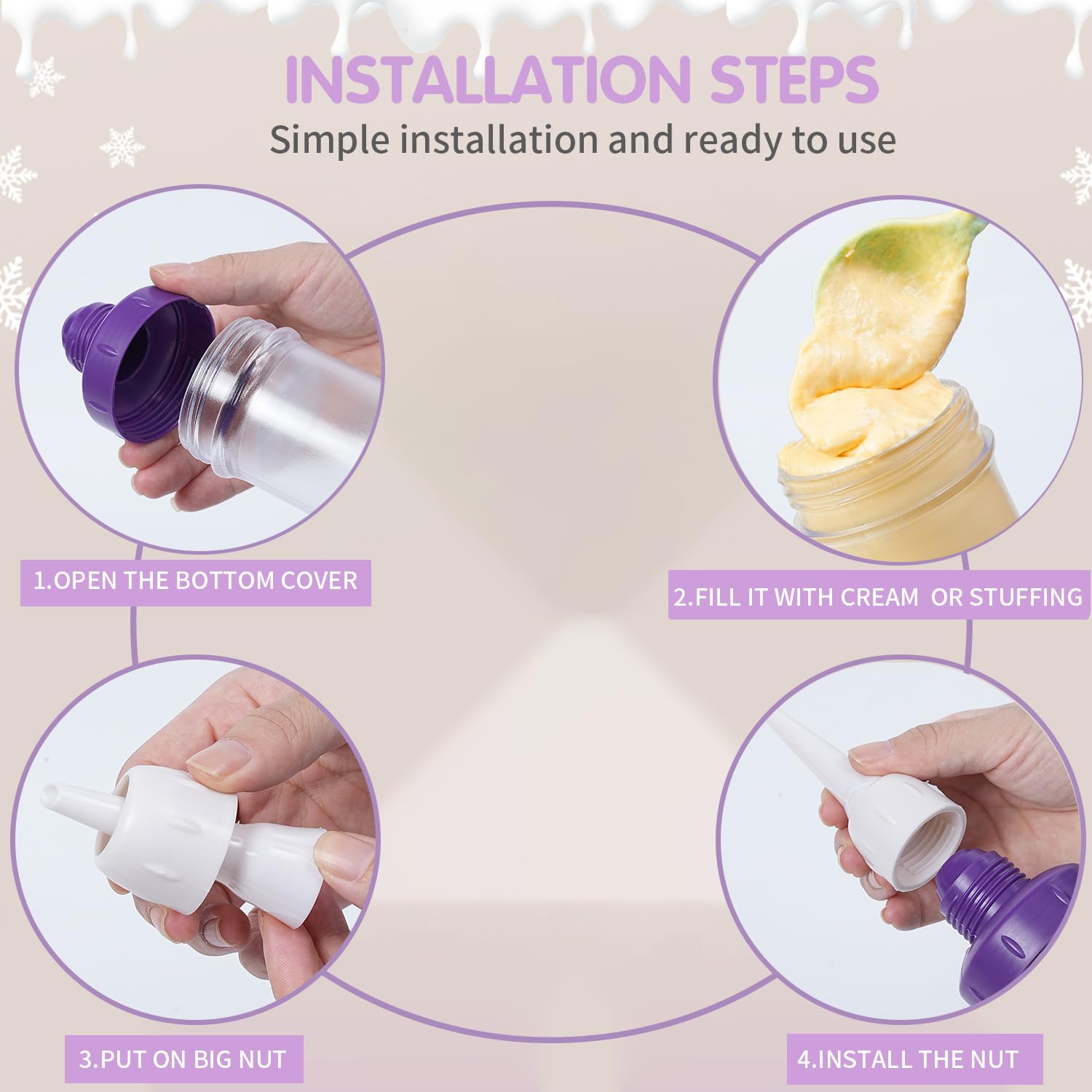 Winbao icing tips nozzles, create flowers and patterns easily