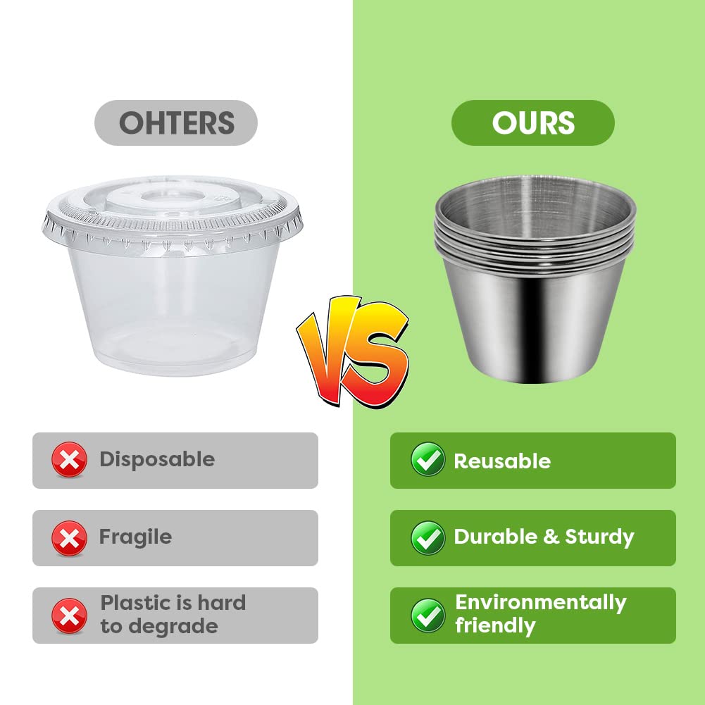 Winceed dishwasher-safe BPA-free condiment cups simplify cleanup after meals