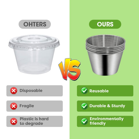 Winceed dishwasher-safe BPA-free condiment cups simplify cleanup after meals