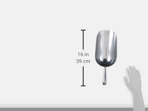 Winco aluminum utility scoop with durable design for long-lasting kitchen use.