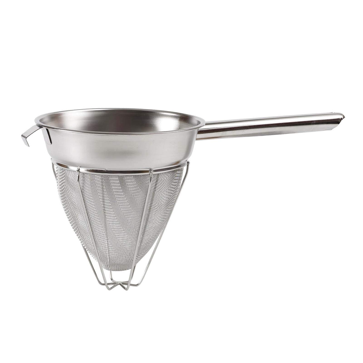 Winco bouillon strainer 8-inch reinforced for clear stocks and easy straining