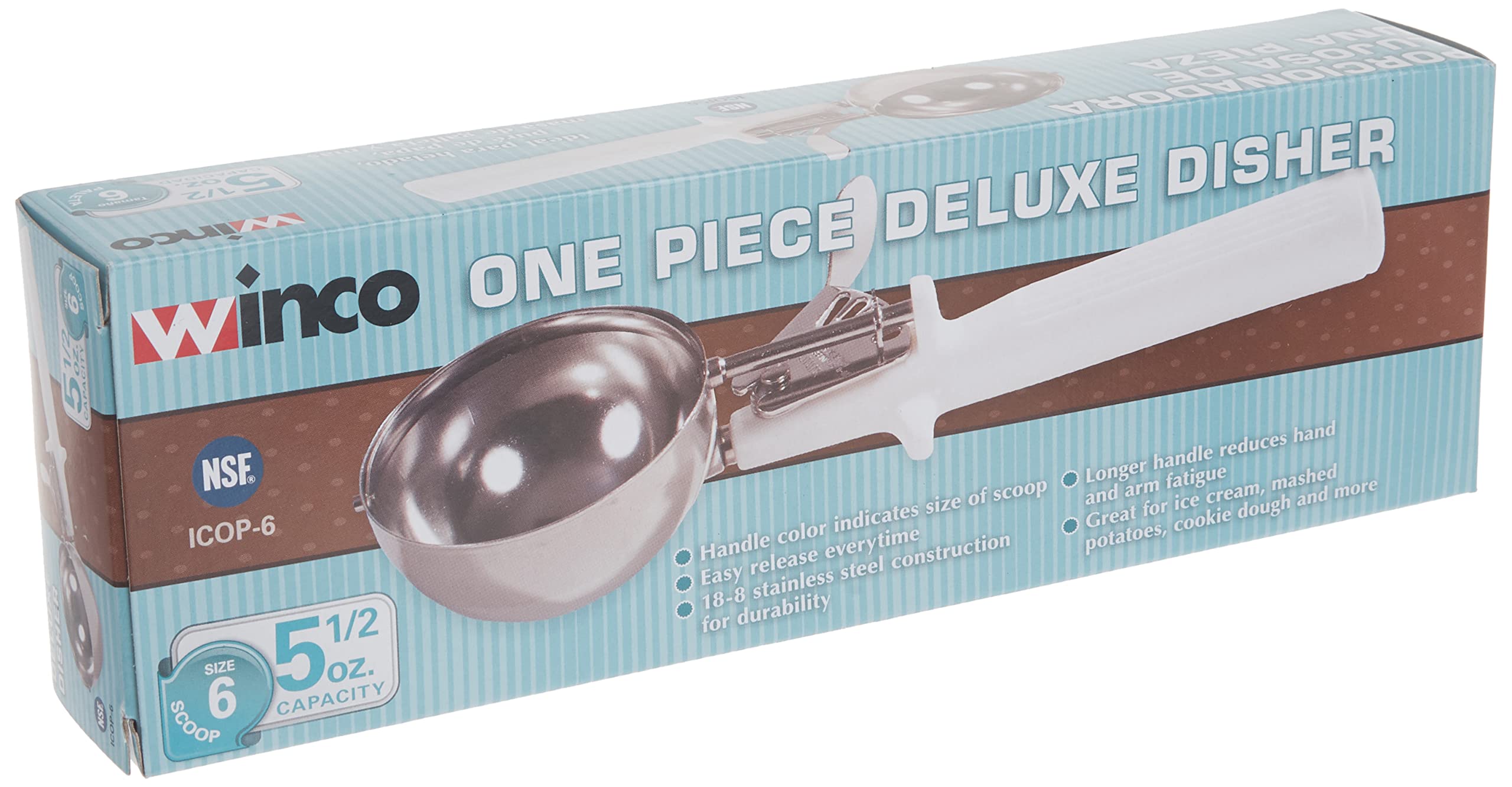Scoop in use showing reinforced handle design for long-lasting use.