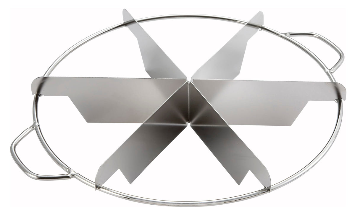 Winco pie cutter with 10-inch blade and two handles for steady, even slicing