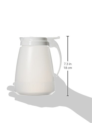 Winco PSUD-48 clear bottle ideal for juices with consistent pours.