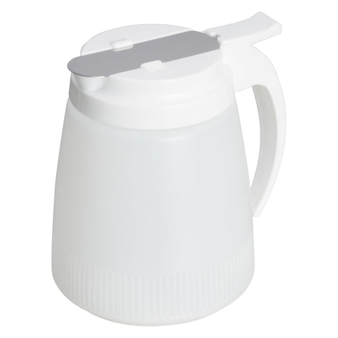 Winco PSUD-48 dispenser with slide pour prevents dripping during batter.