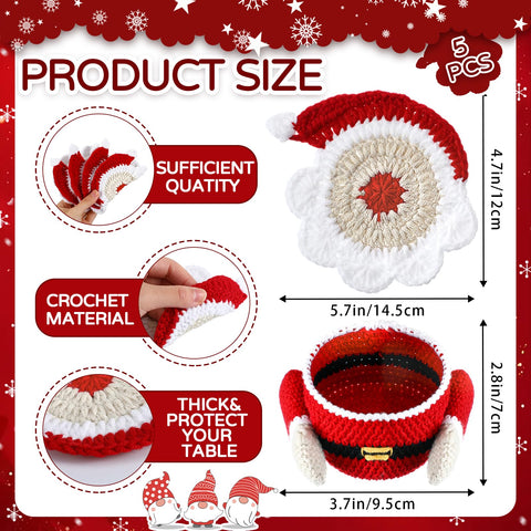 Windkream Christmas coaster set protects surfaces from heat and spills during gatherings.