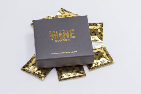 Wine Condoms gift-ready packaging makes a playful, practical gag gift.