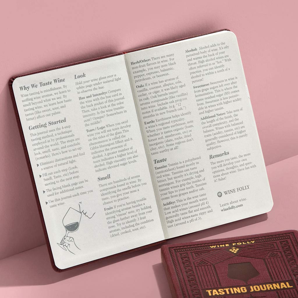 Gift-ready packaging for the Wine Folly Wine Tasting Journal