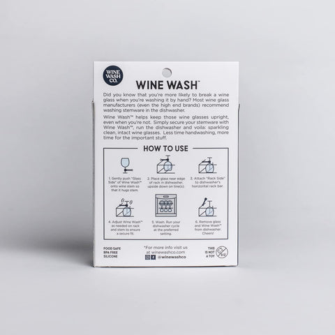 Wine Wash keeps glasses polished and racks clean.