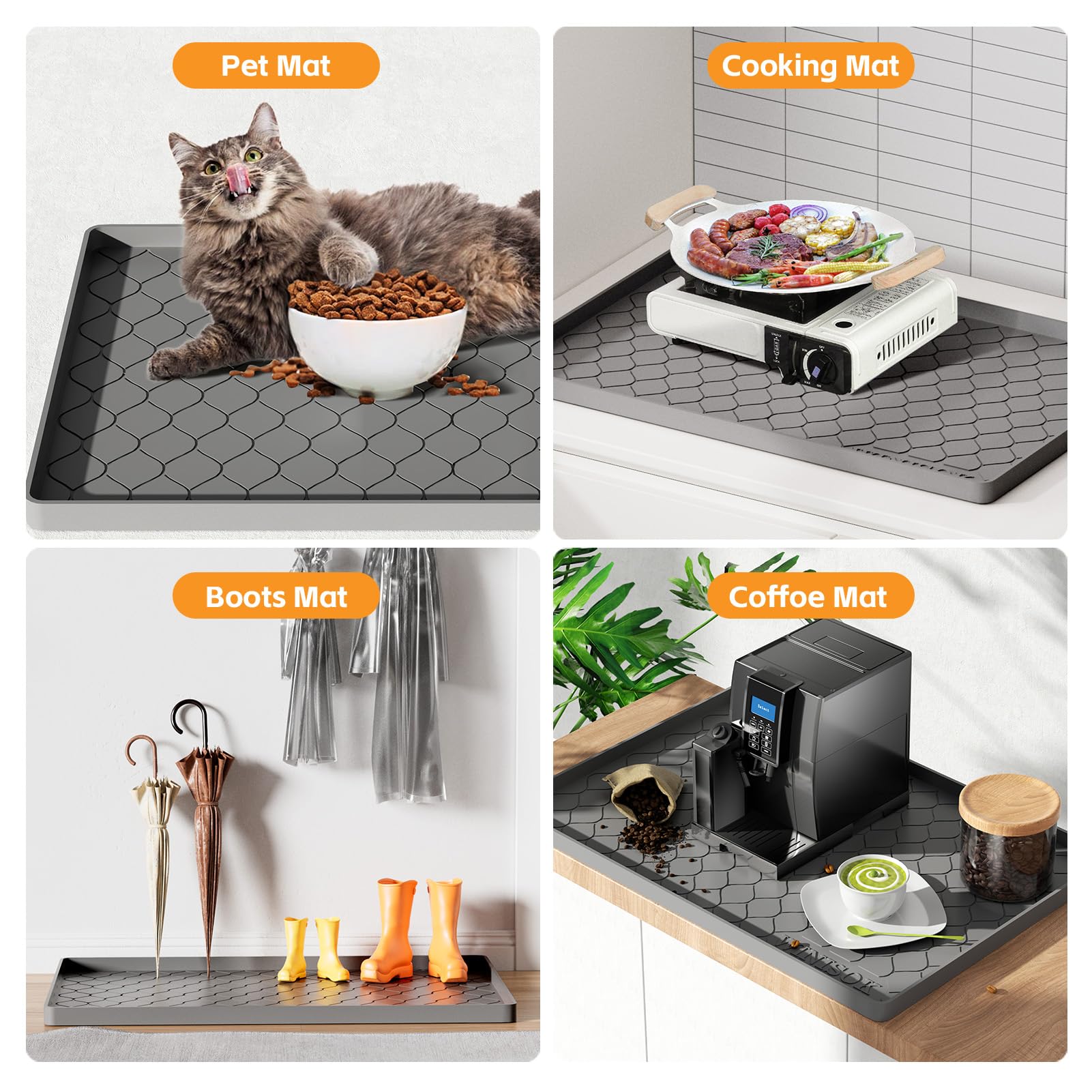 Winisok cabinet protector silicone mat edge-to-edge fit in shelves.