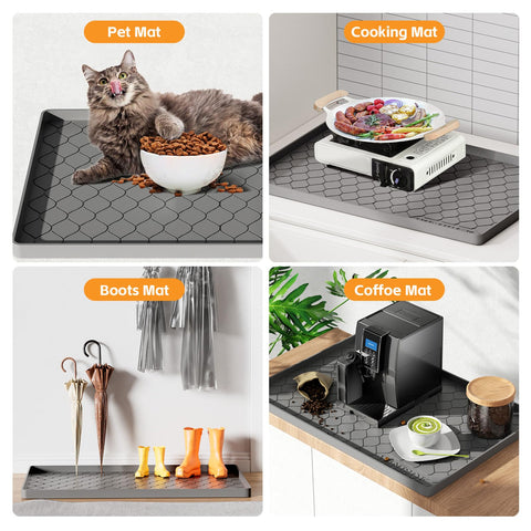 Winisok cabinet protector silicone mat edge-to-edge fit in shelves.