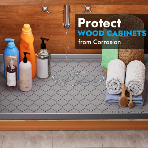 Winisok multi purpose mat for kitchens and bathrooms as spill guard and organizer