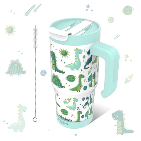 WINIWO 22 oz tumbler with kid-friendly handle for easy grip on the go.