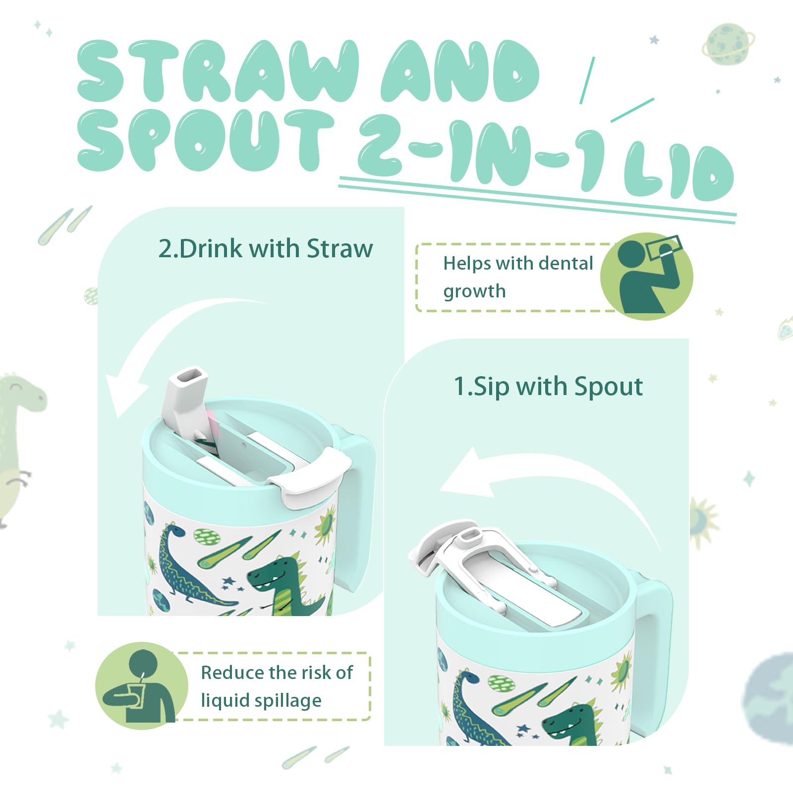 WINIWO cartoon patterns engage kids and encourage hydration.