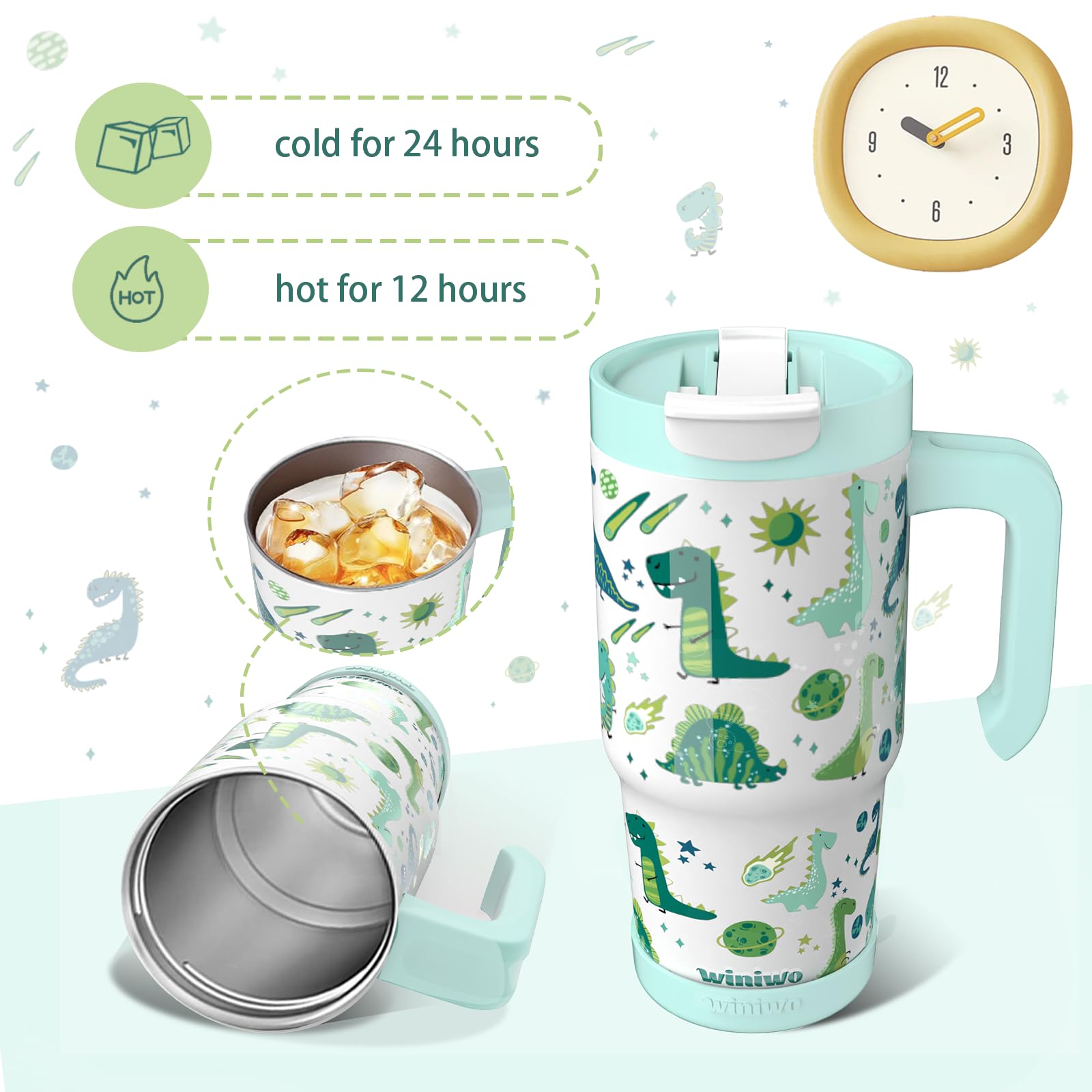 WINIWO detachable straw provides leak-proof sipping for kids.