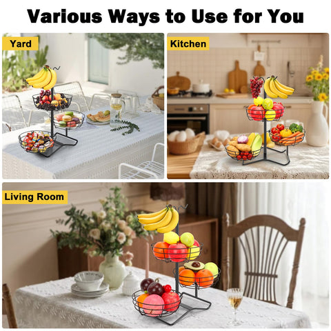 Great for bread, snacks, and produce on the same compact organizer