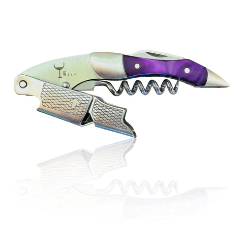 Wino Wine Key corkscrew close-up highlighting smooth lever for easy cork removal.