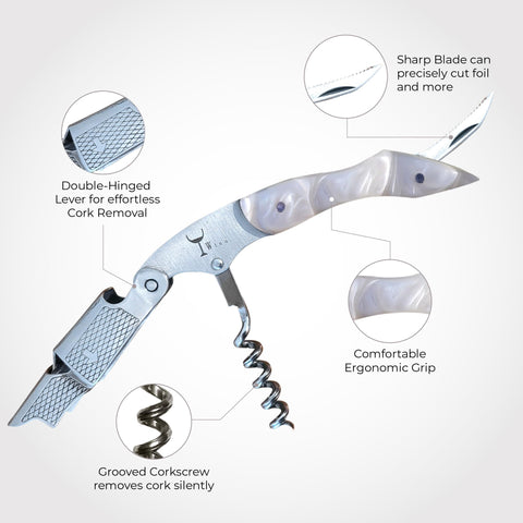 Wino Wine Key sturdy design provides comfortable grip during bottle opening.