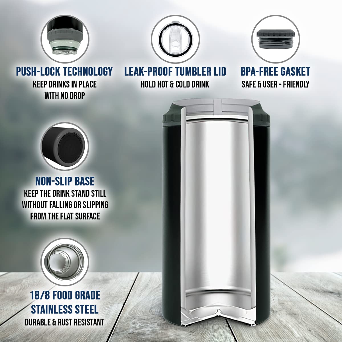 Winorax Stainless Steel Body offers durable, cool drinks for outdoor gatherings.