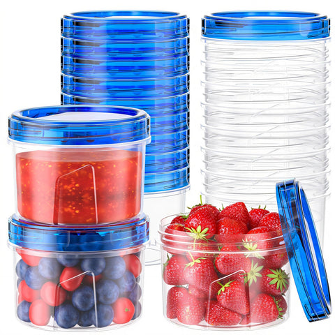Winproper 12-pack 16oz freezer containers for organized meal prep and leftovers