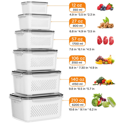 Winproper BPA-free plastic ensures safe storage and versatile fridge, microwave, and dishwasher use.