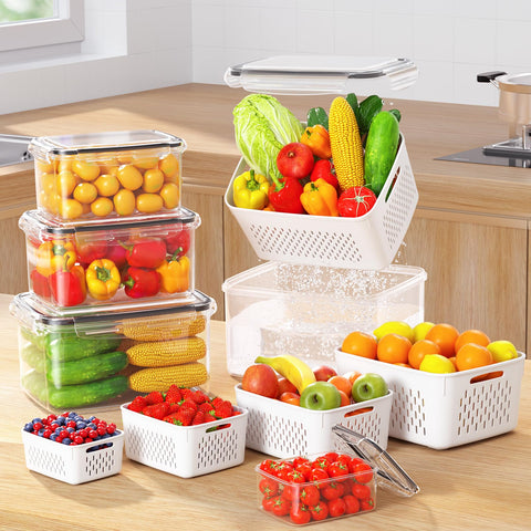Winproper dishwasher-safe containers simplify cleanup after preparing fresh fruit and vegetables.