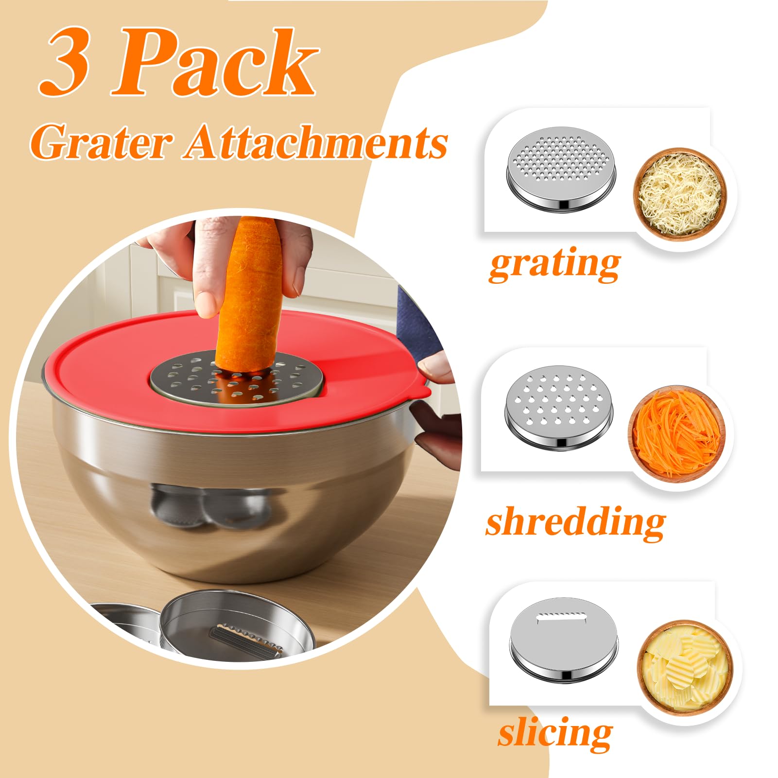 Winproper nesting design saves space while keeping bowls organized and accessible.