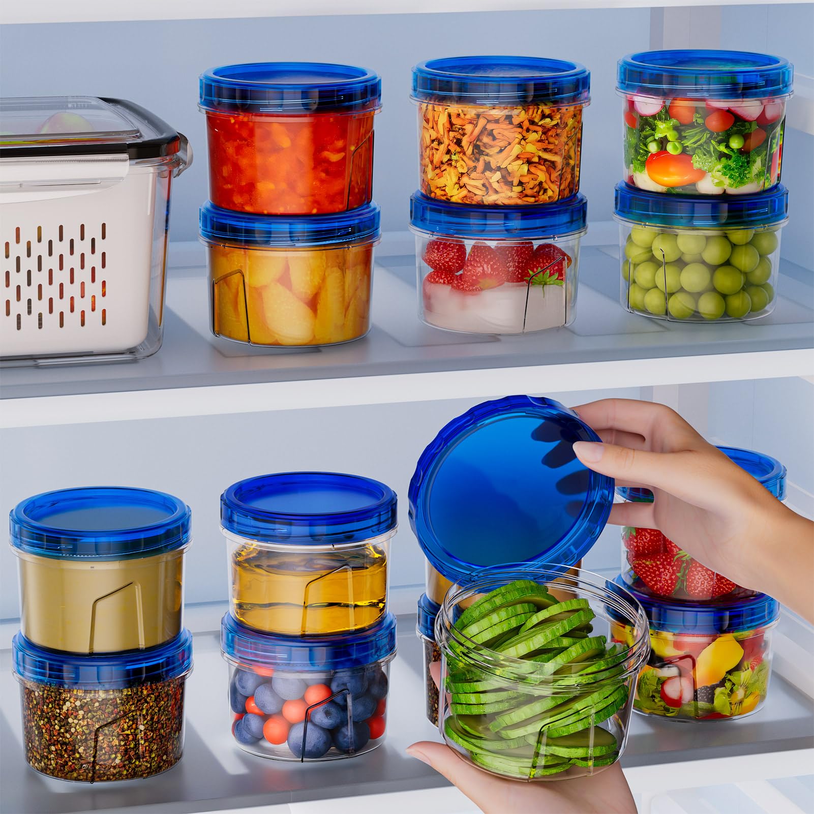 Winproper stackable design saves space in fridge and pantry