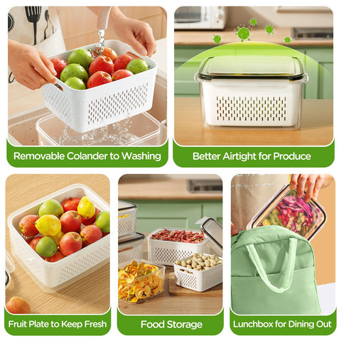 Stackable Winproper fridge organizer saves space and reduces clutter.