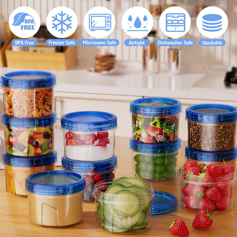 Winproper twist-top lids provide airtight seals to prevent leaks