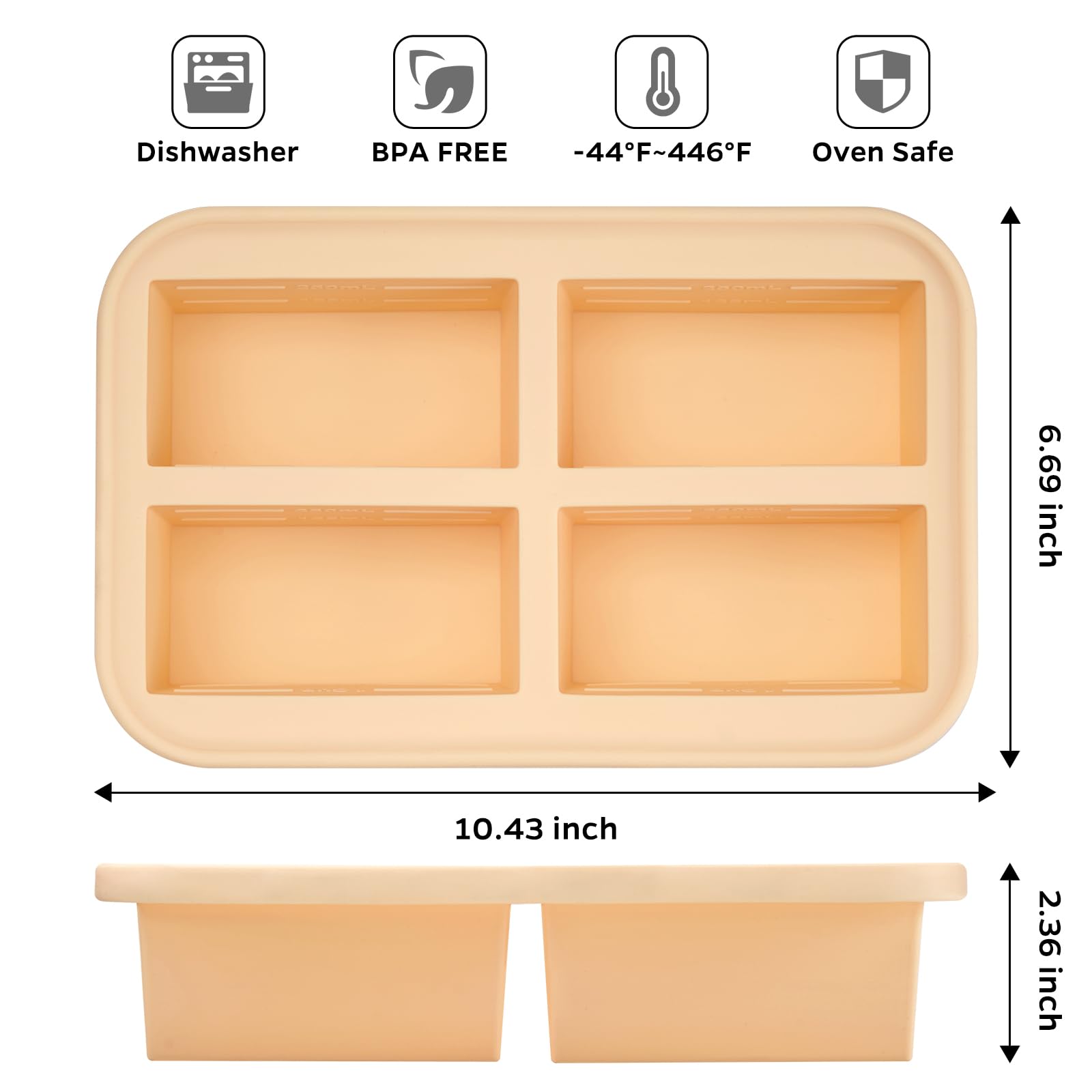 Winrock Freezer Tray with lid keeps leftovers fresh and prevents spills