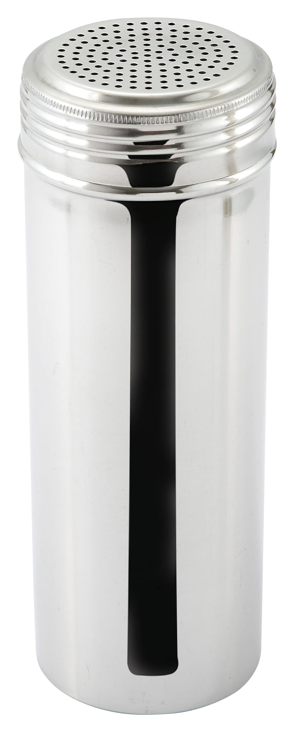 Winware 22oz stainless dredge for even salt and pepper seasoning in professional kitchens