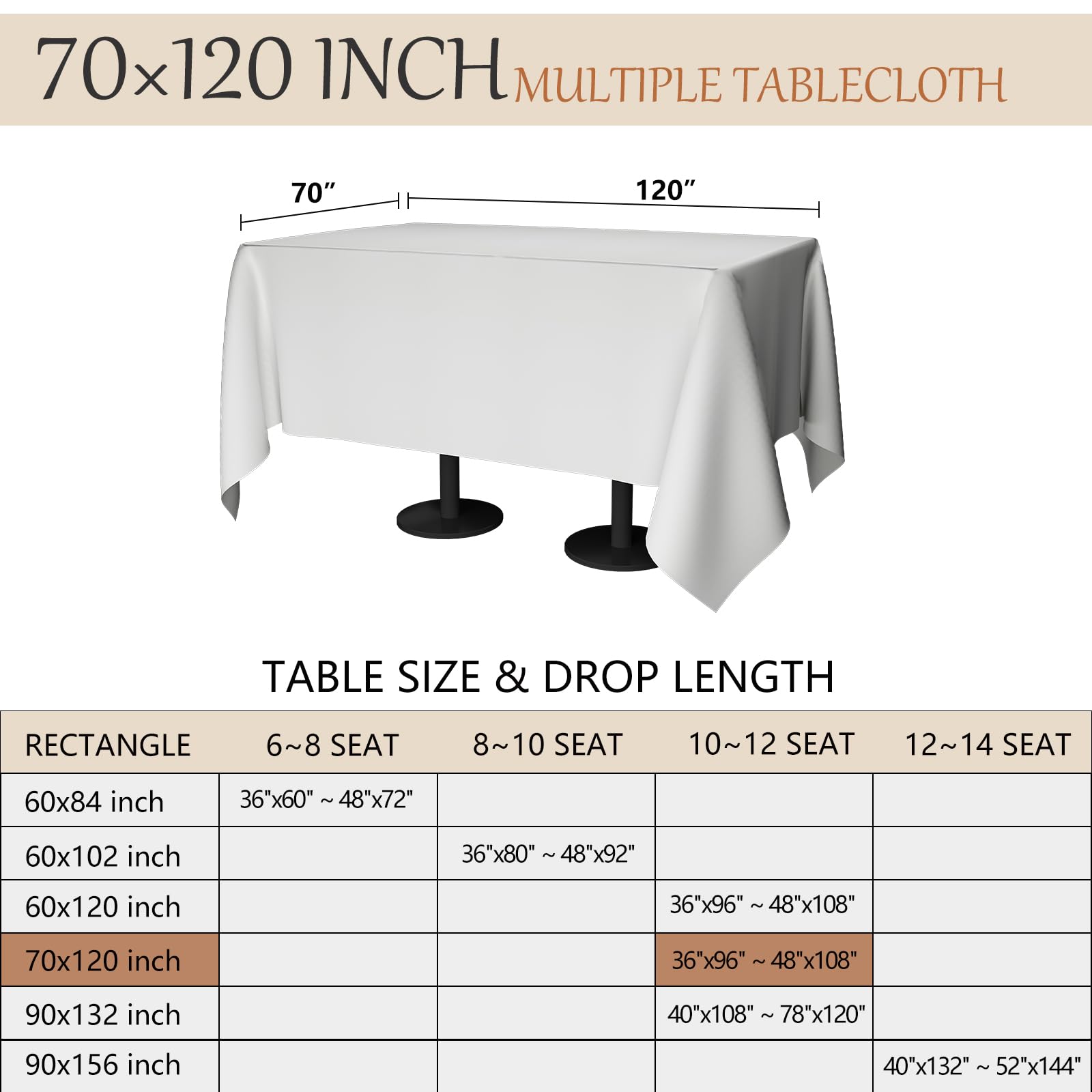 Winwingo tablecloth offers versatile elegance for parties and professional gatherings.