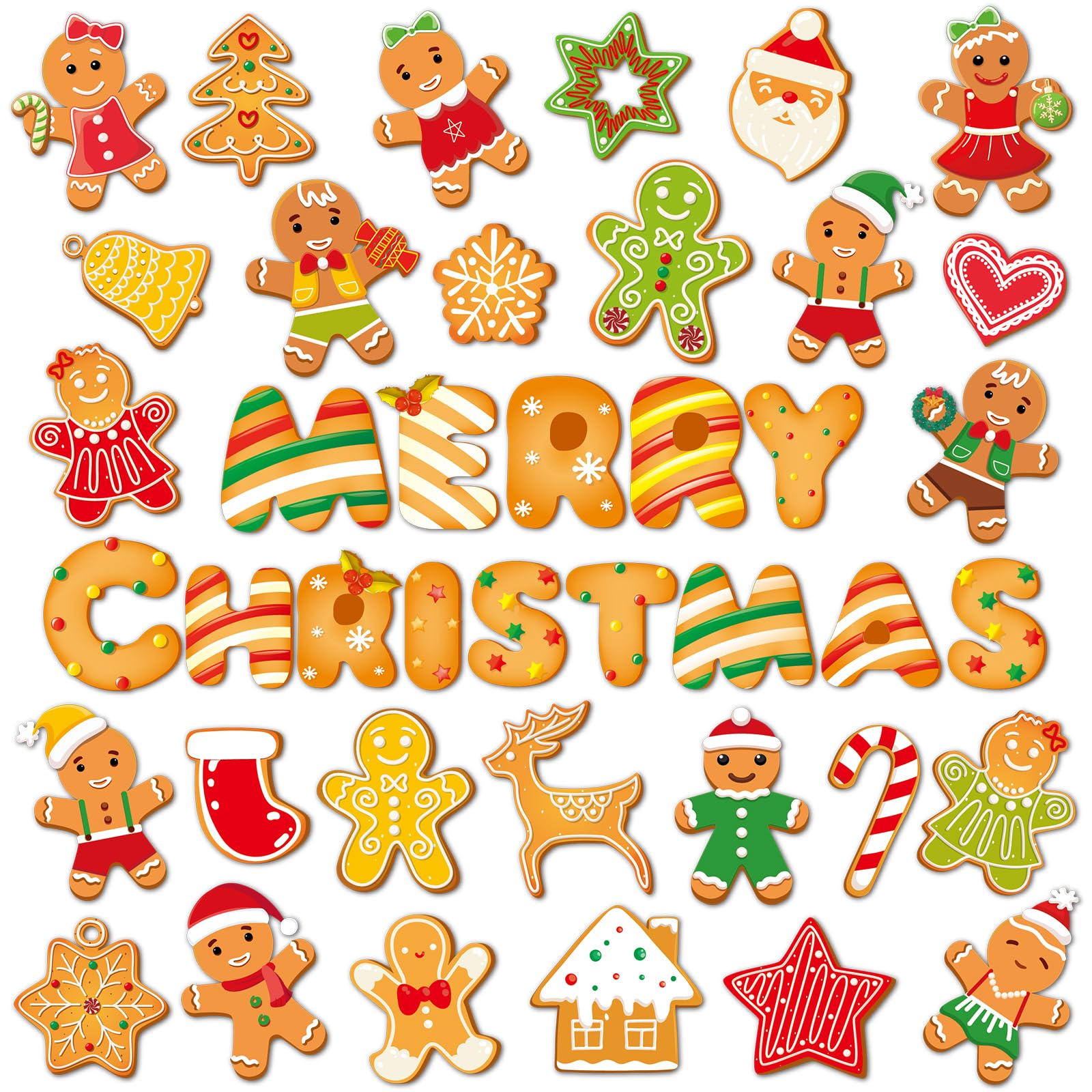 Wiooffen gingerbread magnets for fridge display and festive kitchen charm
