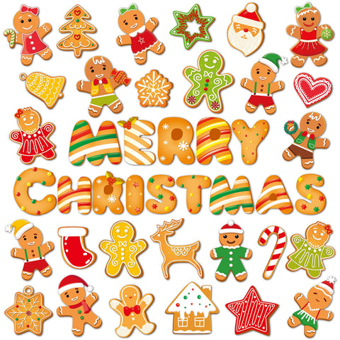 Wiooffen gingerbread magnets for fridge display and festive kitchen charm