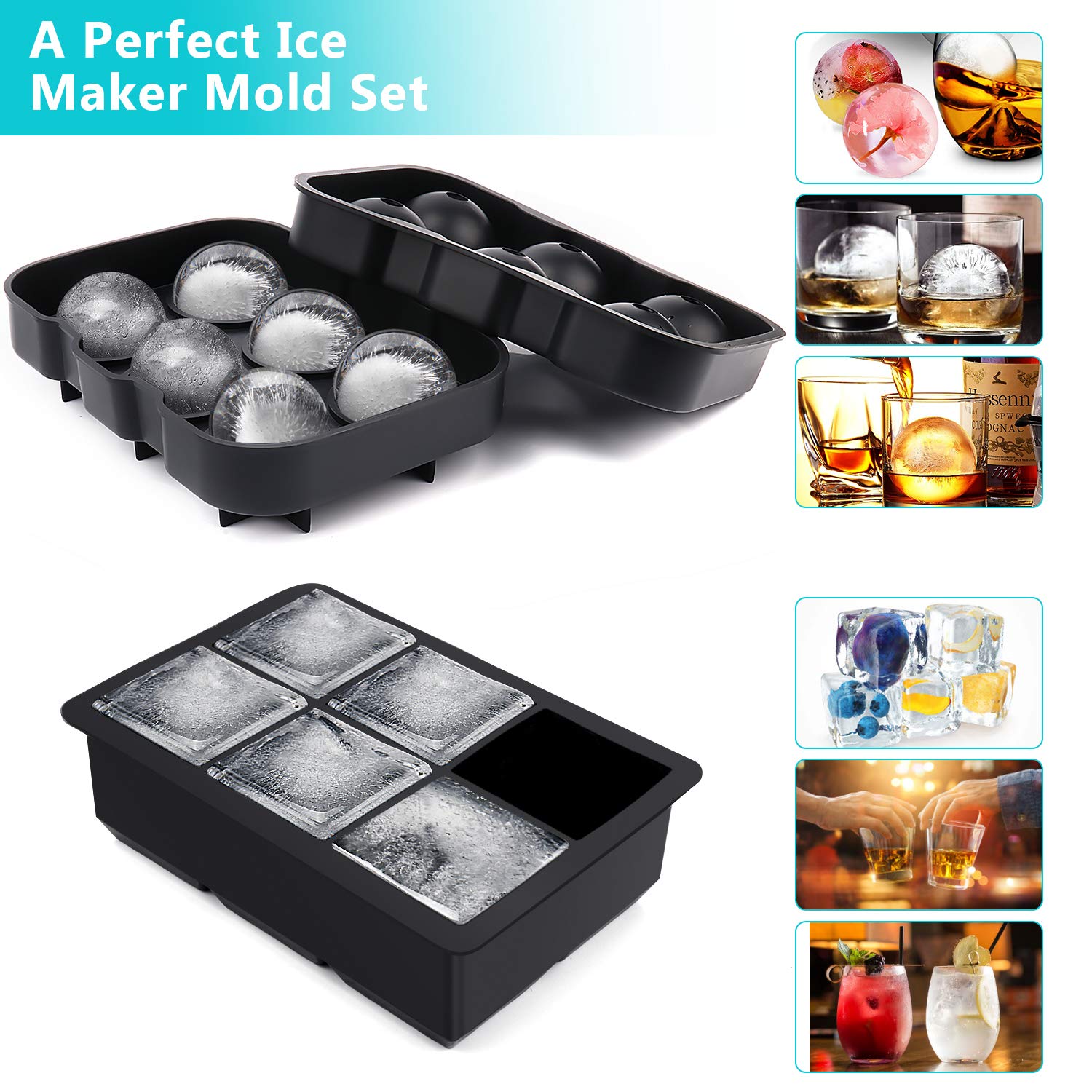 Wiscky BPA-free ice trays dishwasher safe for simple cleaning.