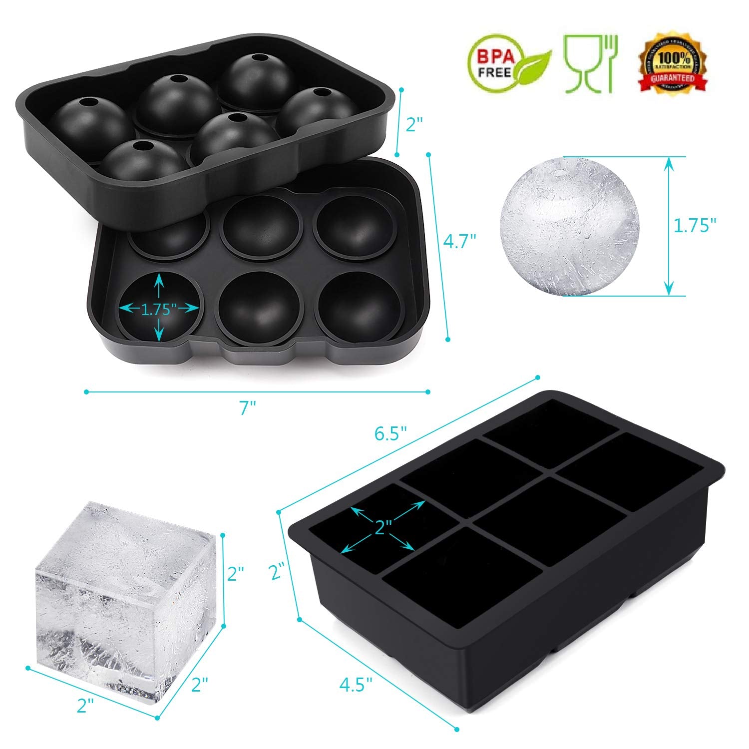 Wiscky ice ball maker creates 1.75-inch spheres for upscale drinks.