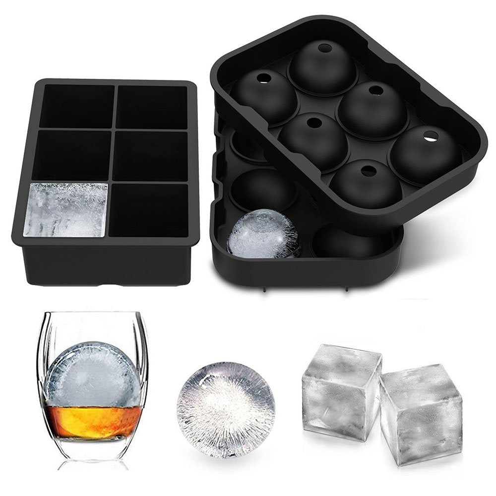 Wiscky large 2-inch ice cubes for slow cooling in cocktails and whiskey.